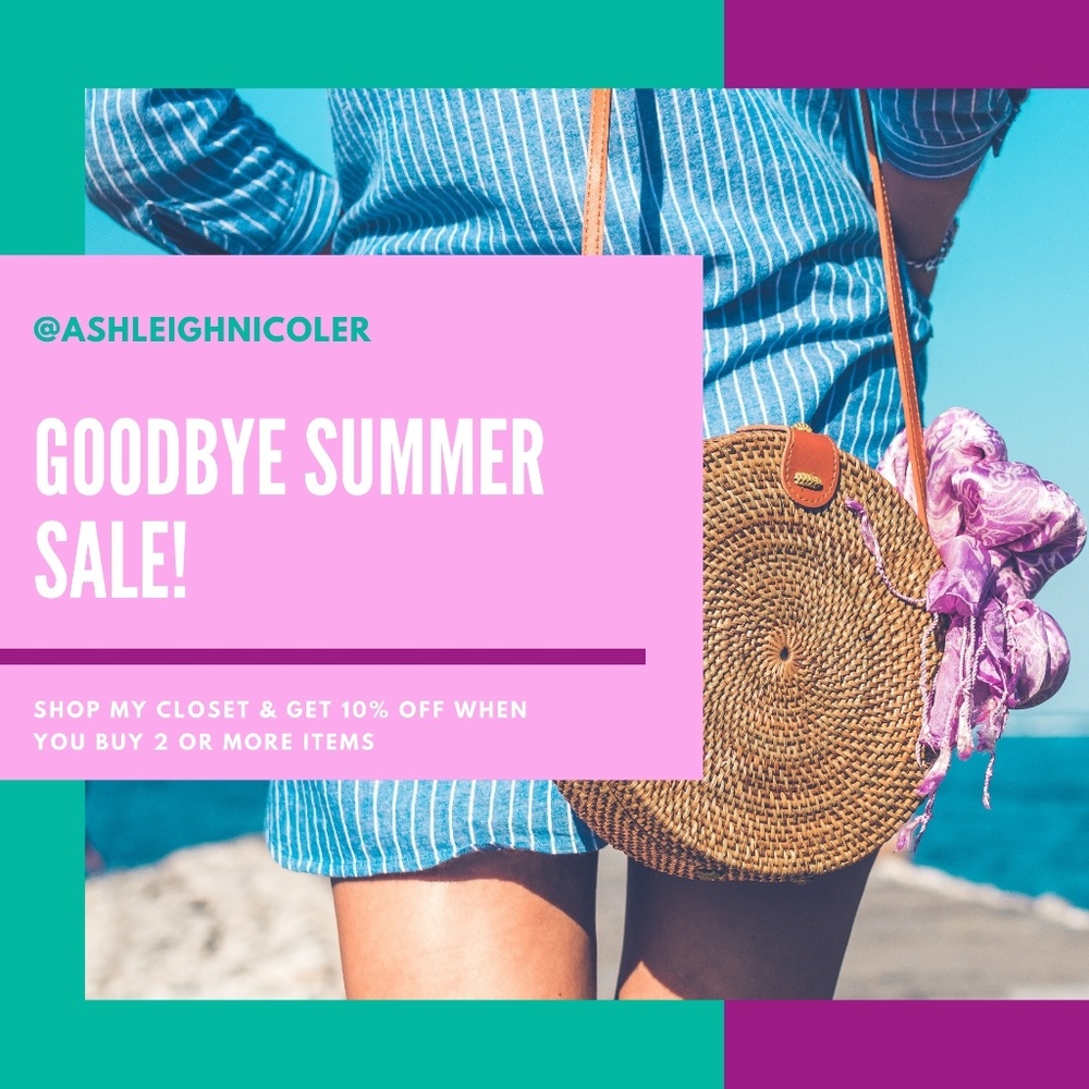 GOODBYE SUMMER CLOSET CLEAN OUT SALE!